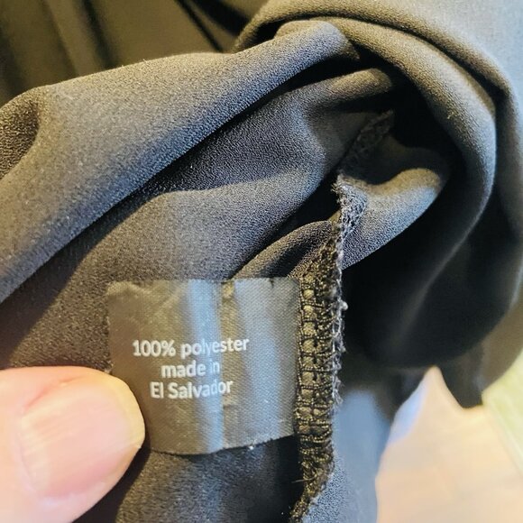 Lane Bryant Black Peasant Style Top SZ 26/28 Boho/Tunic‎ Peplum Off/On Shoulder - Picture 6 of 9